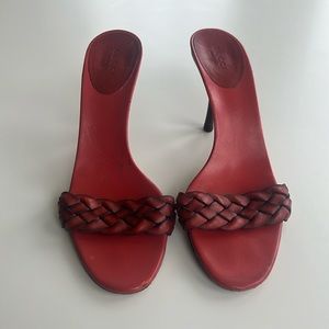 Gucci braided slide heels